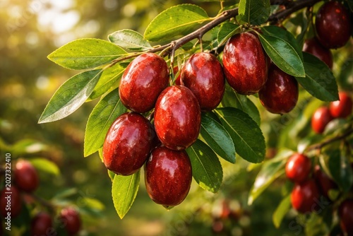 Natural closeup of fresh re...