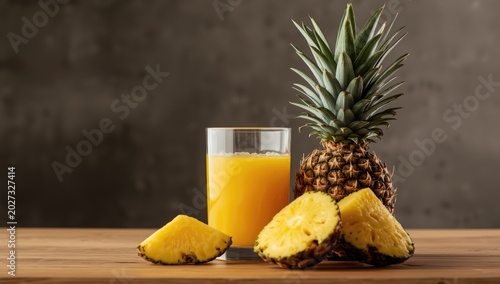 Bright pineapple slices and...