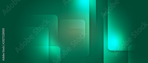 green trendy geometric abstract shiny shapes background