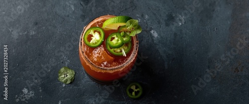 Classic michelada drink top...