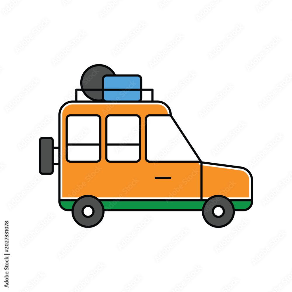 Fototapeta premium Suv icon with white background vector stock illustration