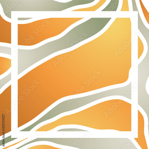 Tableau sur toile An abstract square frame with wavy pattern