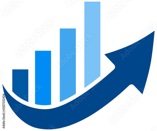 abstract image of a graph with arrow up