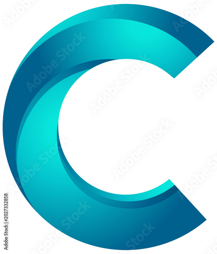 Abstract stylized image of letter 