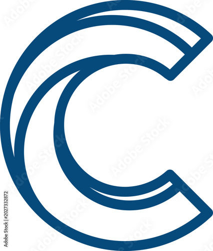Abstract stylized image of letter 
