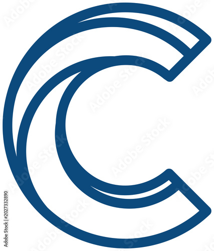 Abstract stylized image of letter 