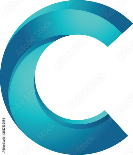 Abstract stylized image of letter 