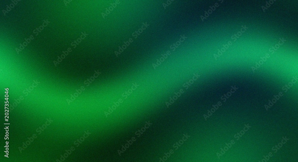 Fototapeta premium Green glowing aurora lights in night sky Gradient Background with Noise Texture Backdrop for Poster Design