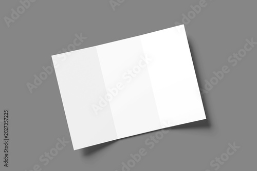 Minimalist Trifold Brochure Mockup in Industrial Style