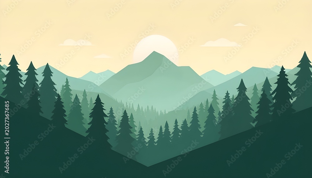 Fototapeta premium mountain landscape with fog