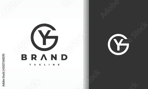 monogram letter YG circle logo