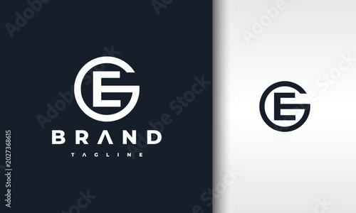 monogram letter EG logo