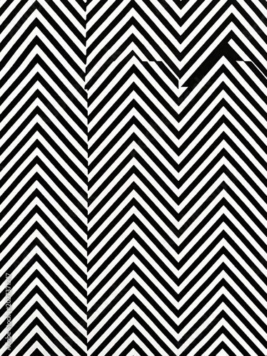 Abstract monochrome zigzag chevron pattern background design.