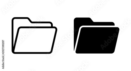 Foto Folder Icons, Document Storage Vector Graphics, Data Organization Symbols, Offic