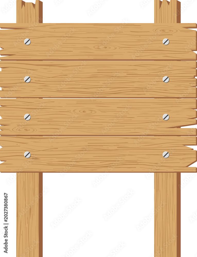 Fototapeta premium Wooden signboards icon