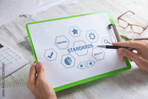 Concept Of Standards. Quality Control. Business concept