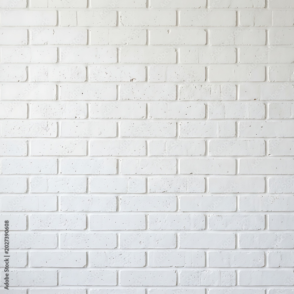 Obraz premium Clean White Brick Wall Texture Background Surface.