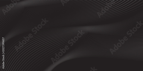 Foto black and gold luxury background with dynamic wave composition.