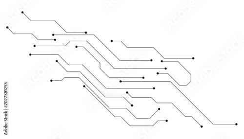 Valokuva Vector abstract technology on white background