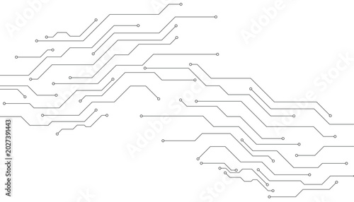Slika na platnu Vector abstract technology on white background