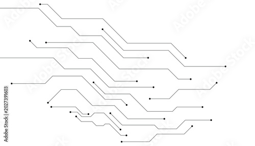 Vászonkép Abstract digital background with technology circuit board texture