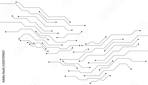 Fotografija Abstract digital technology futuristic internet network speed connection white and blue background
