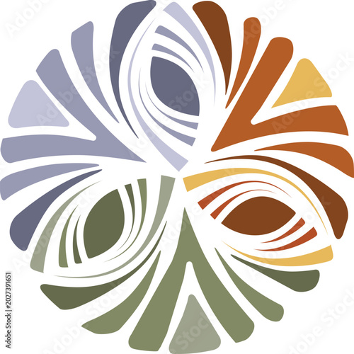 abstract multicolored pattern in mandala style