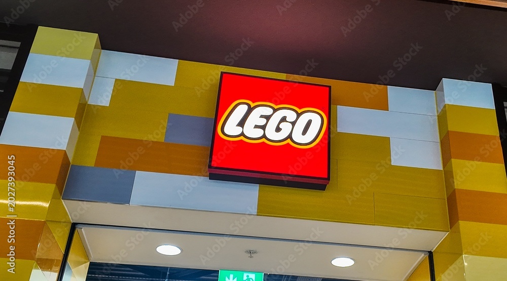 Fototapeta premium a lego sign on a store
