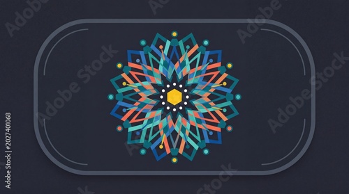 flat vector badges and background