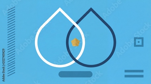 flat vector badges and background