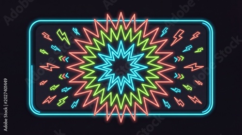 flat vector badges and background
