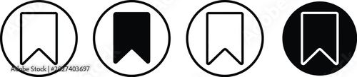 Fotografie Bookmark icons set, different bookmark styles for web navigation saved content and reading application interface design
