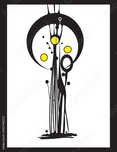 Funky art deco poster design, design, decoration, vector, art, frame, illustration, vintage, black, style, ornament, border, elegance, card, ornament vector, decorative border, art deco