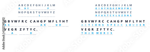 Cuadro en lienzo Letter cryptogram