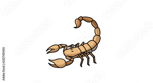 Tableau sur toile Scorpion insect animal tan brown.