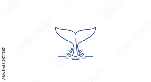 Photos Whale tail above water surface.