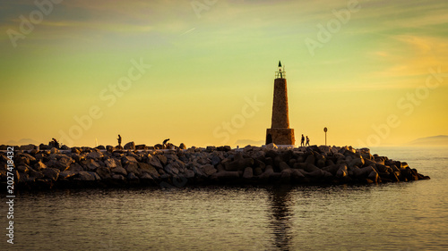 Sunset at Puerto Banus in Marbella, Spain