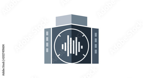 Tableau sur toile Sound Wave Music Audio Speaker Icon.