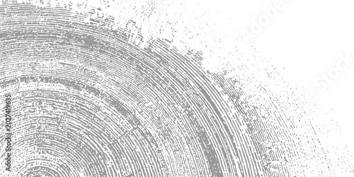 Tableau sur toile Abstract grey fingerprint texture with concentric rings and scattered dots patte