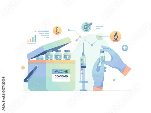 Fotografie Person getting covid-19 vaccine illustration