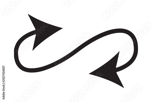 Double Curved Arrows Sync Symbol - Continuous Data Exchange, Loop Cycle, and Interaction Flow Icon