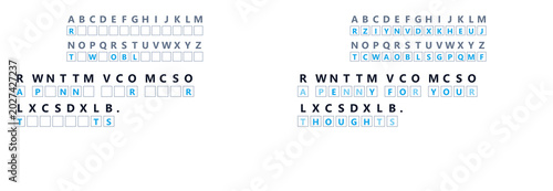 Canvastavla Letter cryptogram