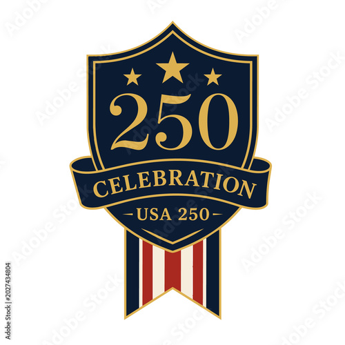 anniversary golden badge america independen day
