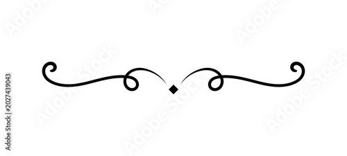 Fotografie Elegant ornamental flourish divider