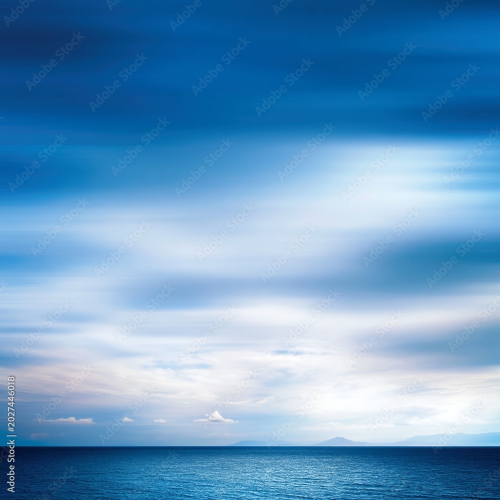 Fototapeta premium Abstract Art Piece in Blue Hues Showcasing Brush Strokes and Texture