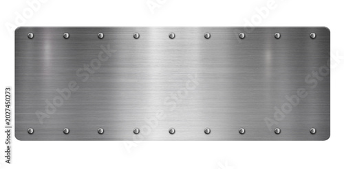 Metal plate isolated on white background. 3D illustration.
