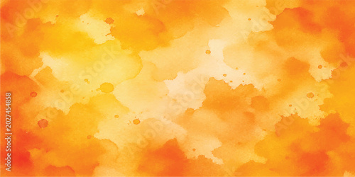 Abstract Orange Watercolor Background with Soft Artistic Texture and Warm Tones
