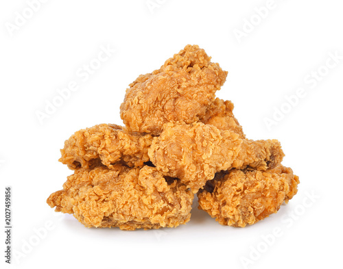 Heap of fried chicken isolated on transparent background. PNG