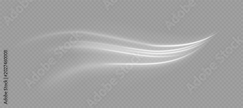 Cooling winter wind flow set with ice breeze effect and blue fresh stream. Frost wave motion and abstract icy trails isolated PNG on transparent background for climate control.