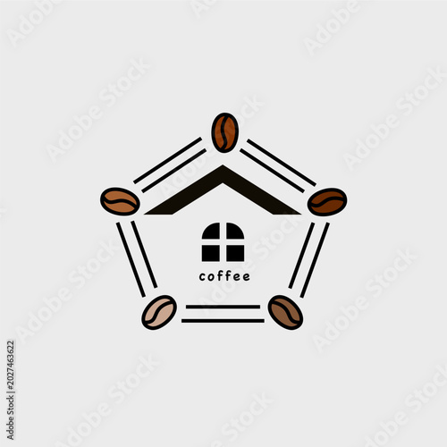 Coffee house logo design template